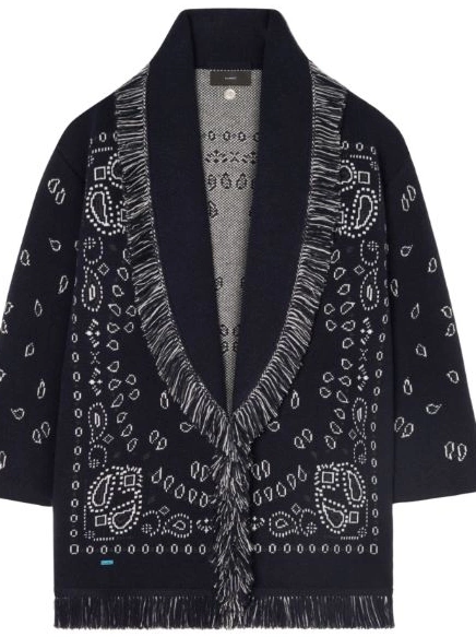 Affordable cardigan Women jacquard Alanui cashmere Bandana 0421